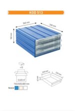 SEMBOL PLASTİK ÇEKMECELİ KUTU 513 (ADET) - Görsel 2